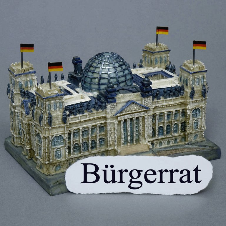 Reichstag mit Schriftzug Bürgerrat