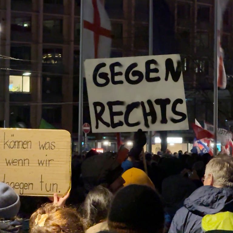 Menschen demonstrieren gegen Rechtsextremismus (Foto: picture-alliance / Reportdienste, dpa Bildfunk, picture alliance/dpa | Valentin Gensch)