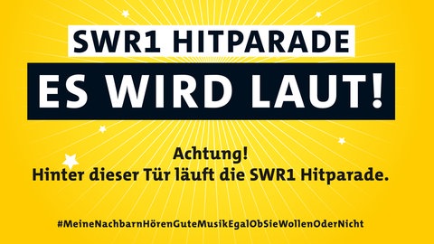 Hinweisschild SWR1 Hitparade