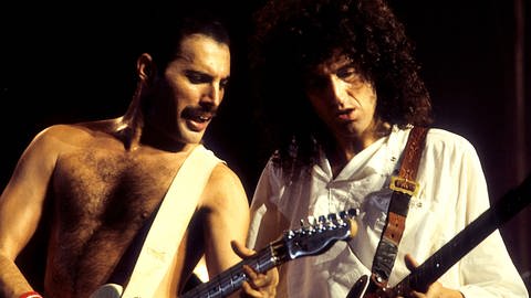 Queen mit Sänger Freddy Mercury und Brian May (Foto: IMAGO, IMAGO/Future Image)
