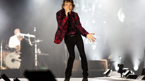 Die Rolling Stones geben am 3. Oktober 2017 ein Live-Konzert im Telia Parken in Kopenhagen. Hier ist Sänger und Songwriter Mick Jagger live auf der Bühne zu sehen