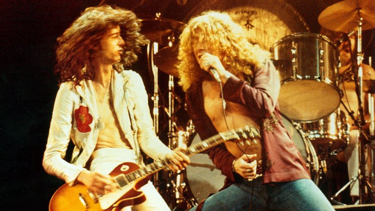 SWR1 Musik Klub Rock mit Led Zeppelin (Jimmy Page and Robert Plant, 1976) (Foto: IMAGO, imago images / Everett Collection)