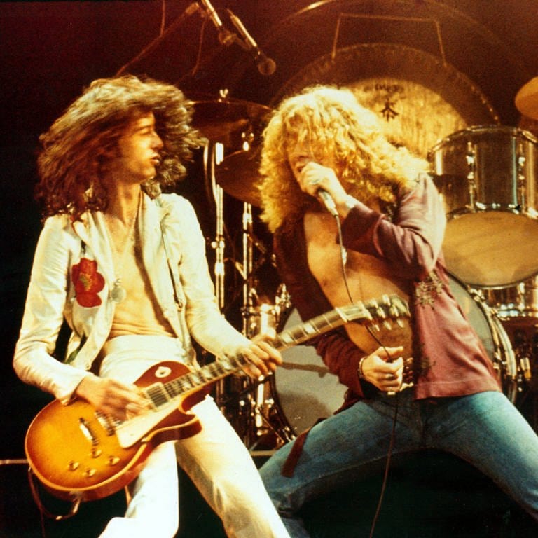 SWR1 Musik Klub Rock mit Led Zeppelin (Jimmy Page and Robert Plant, 1976) (Foto: IMAGO, imago images / Everett Collection)