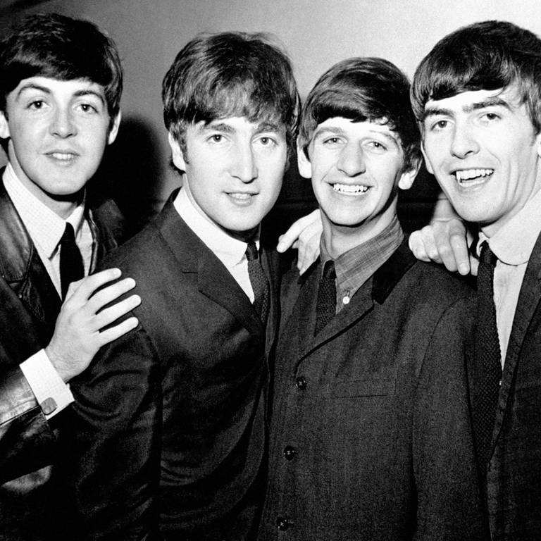 Foto der Beatles von 1963: Paul McCartney, John Lennon, Ringo Starr und George Harrison.