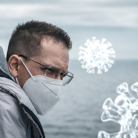 Covid-19 Infiziert ansteckender junger Mann in Quarantäne (Foto: picture-alliance / Reportdienste, CHROMORANGE | Michael Bihlmayer)