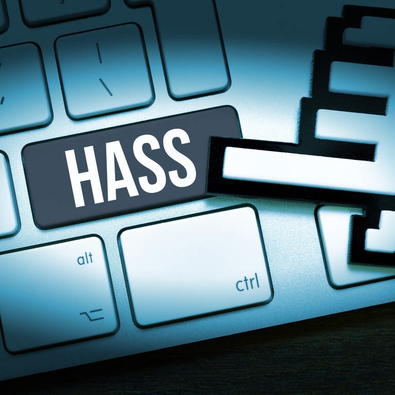 PC-Tastatur mit der Taste "HASS" (Foto: dpa Bildfunk, Christian Ohde)