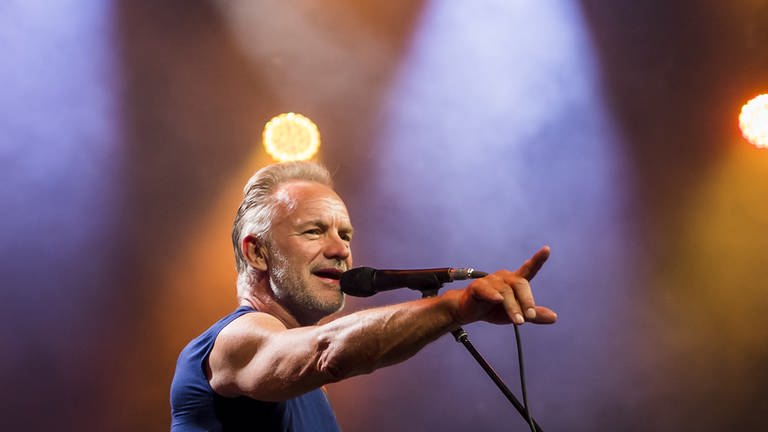 Sting auf der Bühne in Montreux (Foto: picture-alliance / Reportdienste, picture alliance/KEYSTONE | JEAN-CHRISTOPHE BOTT)