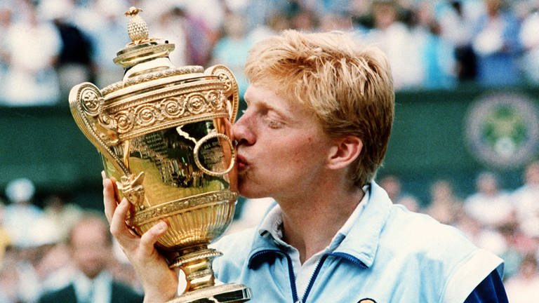 Boris Becker 1986 bei seinem Wimbledon-Sieg