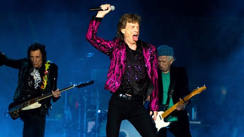 Mick Jagger auf der Bühne (Foto: dpa Bildfunk, Picture Alliance)