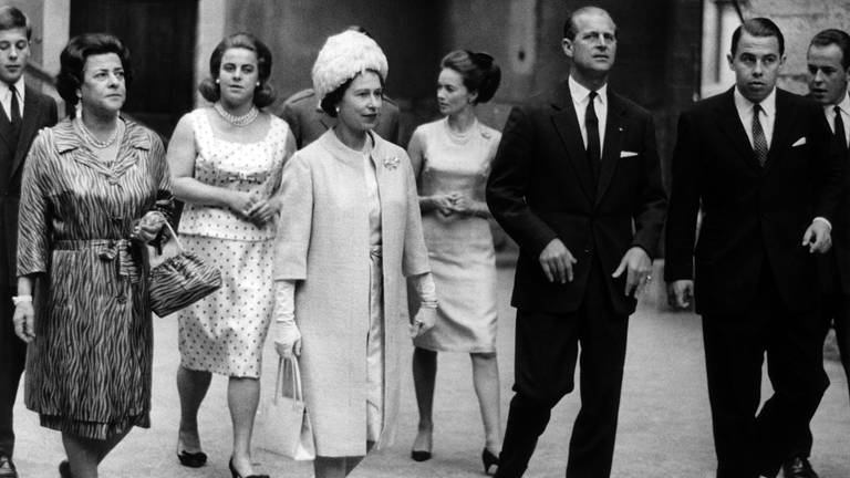 Queen Besuch auf Schloss-Langenburg 1965 (Foto: picture-alliance / Reportdienste, Picture Alliance)