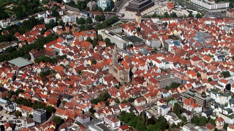 Luftaufnahme von Reutlingen (Foto: dpa Bildfunk, Picture Alliance)