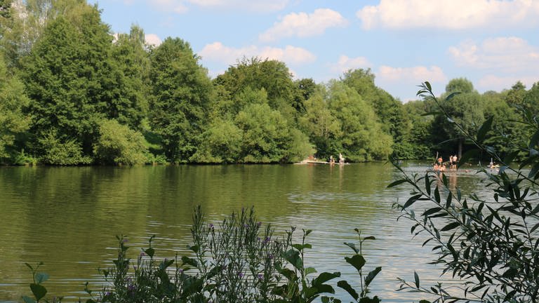 Das Wasser der Bürgerseen bei Kirchheim unter Teck und Nürtingen schimmert grün. Die Seen sind das ideale Ziel für einen Ausflug in Baden-Württemberg. (Foto: Stadtverwaltung Kirchheim unter Teck)