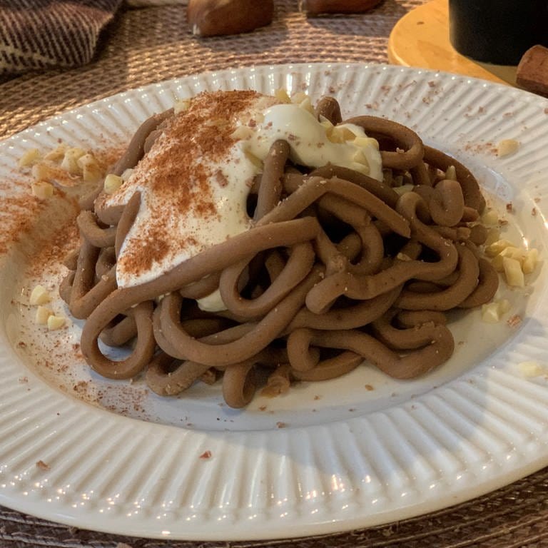 Maronen-Spaghetti als süßes Dessert: Unser SWR1 Pfännle-Rezept