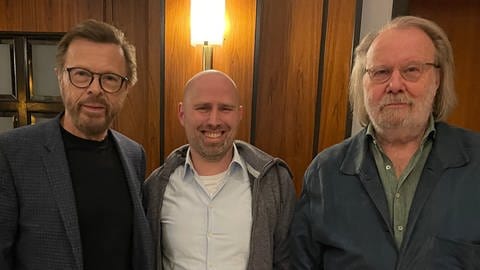 SWR1 Musikredakteur Dave Jörg hat Benny und Björn von Abba zu einem Interview getroffen