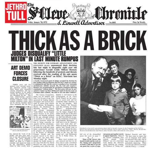 Das Album "Thick As A Brick" von Jethro Tull erschien im März 1972. (Foto: Chrysalis Records)