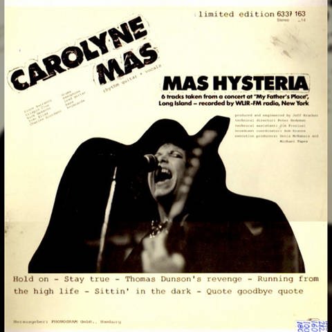 Plattencover "Mas Hysteria" von Carolyne Mas (Foto: Mercury)