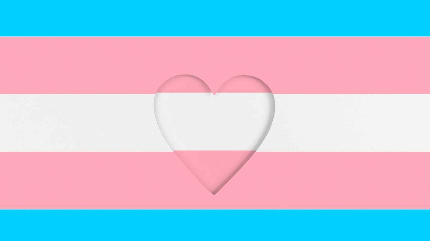 Transgender-Flagge mit Herz (Foto: picture-alliance / Reportdienste, picture alliance)