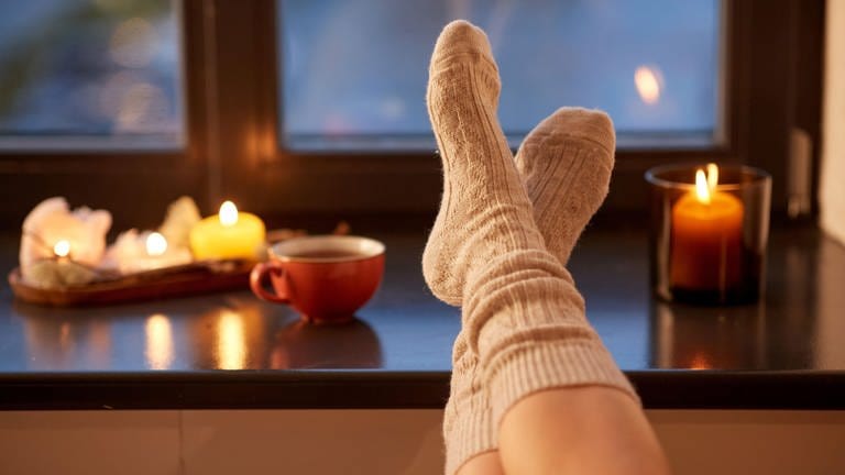 Warme Socken für kalte Füße