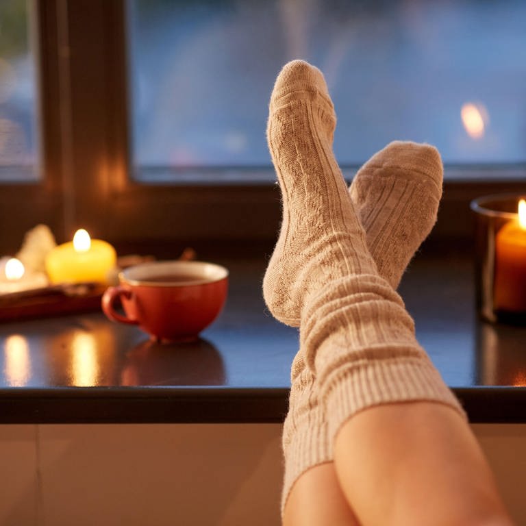 Warme Socken für kalte Füße