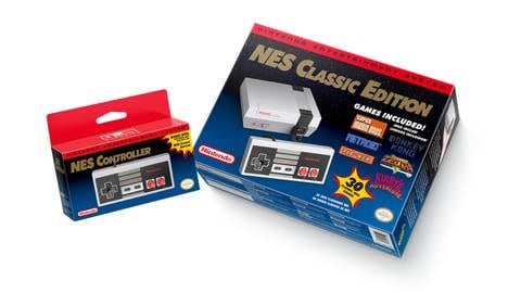 Nintendo NES Classic Edition ist ein Beispiel für eine neue Retro-Spielekonsole mit vielen Spielen und bekanntem Look. (Foto: picture-alliance / Reportdienste, picture alliance / AP Photo | shal)