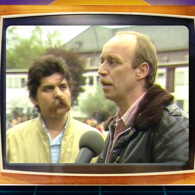 Ein türkischer Gastarbeiter (li.) und ein investigativer Journalist auf dem Open-Ohr-Festival in Mainz 1983