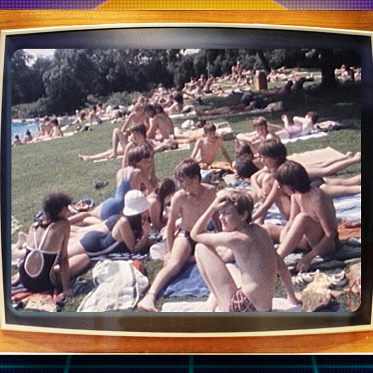 Hitzewelle 1983 in Mainz: Menschen im Schwimmbad