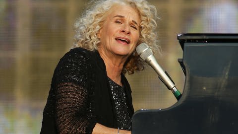 Sängerin Carole King bei einem Auftritt auf dem "British Summer Time Festival" in London 2016.