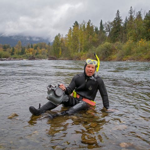  Ingo Arndt taking underwater pictures of sockeye salmon (Foto: imago images, PUBLICATIONxINxGERxSUIxAUTxONLY)