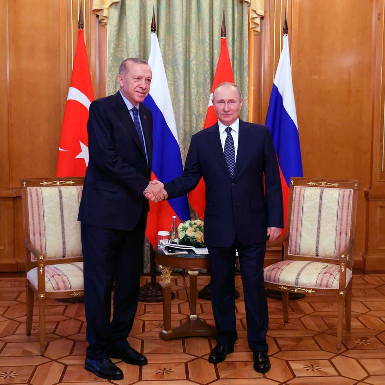 Recep Tayyip Erdogan und Vladimir Putin treffen sich am 5. August 2022
