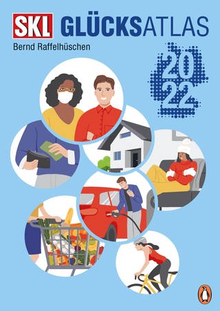 Cover: SKL Glücksatlas 2022 von Bernd Raffelhüschen (Foto: Penguin Verlag)