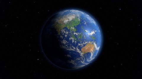 Blick auf die Erde aus dem Weltraum (Foto: imago images, IMAGO / blickwinkel)