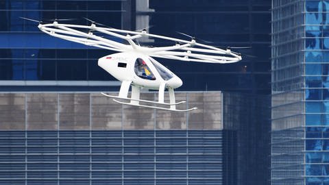 Volocopter im Testflug (Foto: Pressestelle, IMAGO / Xinhua)