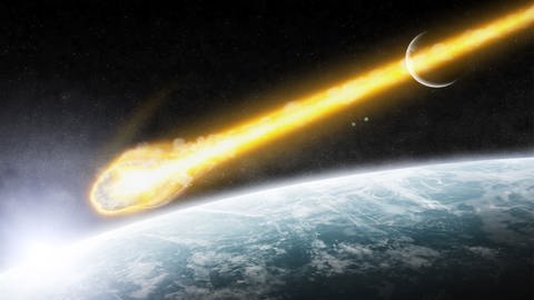 Weltuntergang, Komet fliegt auf die Erde zu (Foto: IMAGO, xsdecoretx / Panthermedia)