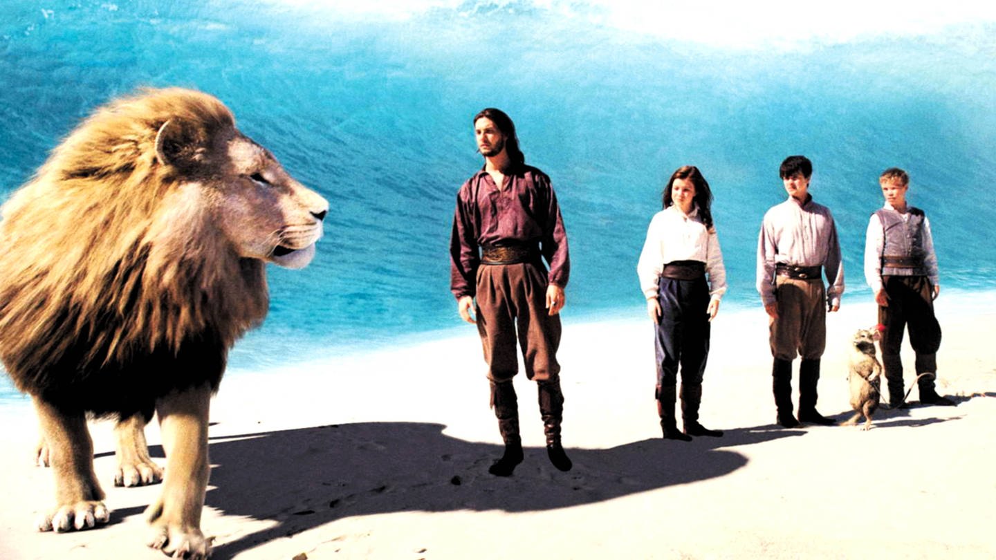 Die Chroniken von Narnia: Prinz Kaspian von Narnia - Löwe und Kinder (Foto: IMAGO, Imago)