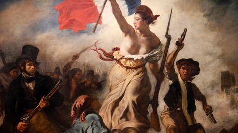 Eugene Delacroix, July 28, Liberty leading the people, oil on canvas, 1830. (Foto: picture-alliance / Reportdienste, picture alliance / Godong | Julian Kumar)