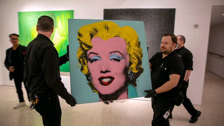 Das Bild "Shot Sage Blue Marilyn" von Andy Warhol (Foto: picture-alliance / Reportdienste, Fotogran: Ted Shaffrey)