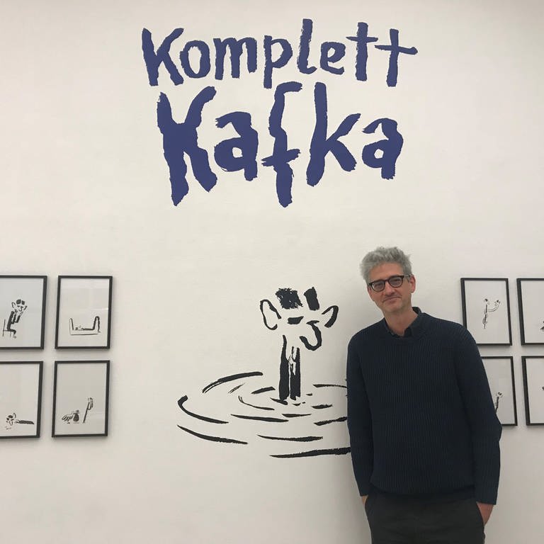Nicolas Mahler. Komplett Kafka im Literaturhaus Stuttgart (Foto: SWR, Silke Arning)
