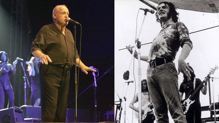 Große Karrieren: Joe Cocker.  Links: 2005 in Weinheim, rechts:  in Woodstock (Foto: dpa Bildfunk, Kreutzer; Filmmaterial)