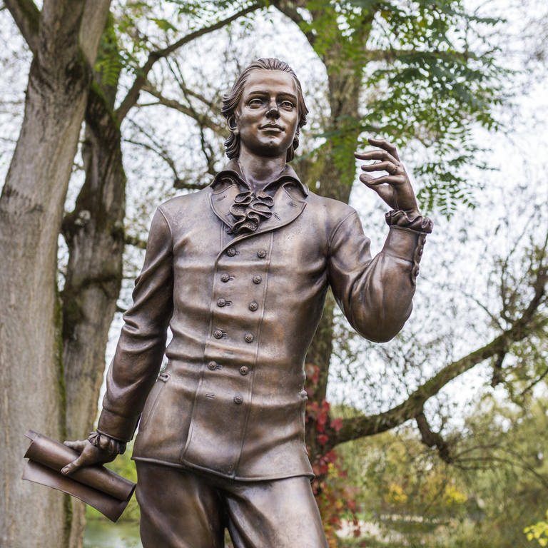 Statue von Friedrich Hölderlin (Foto: IMAGO, imago images / 7aktuell)