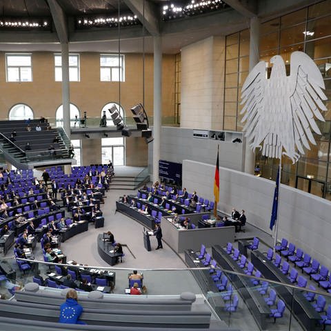 Plenarsaal der 20. Sitzung des Deutschen Bundestages im Reichstagsgebäude. Berlin, 17.03.2022  (Foto: imago images, Future Image / S.Gabsch)