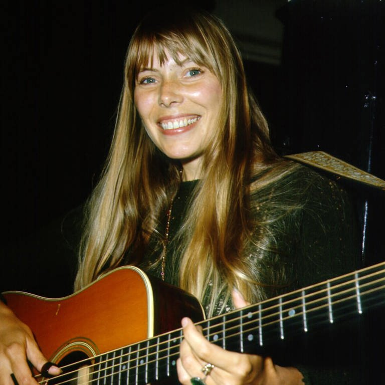 Joni Mitchell mit Gitarre, 1968 (Foto: dpa Bildfunk, Universal Pictorial Press Photo)