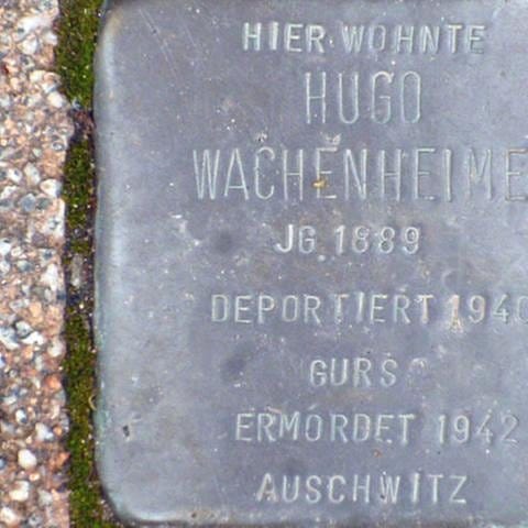 Aufnahme des Stolpersteins von Hugo Wachenheimer in Kippenheim (Foto: SWR, SWR - Ulrike Liszkowski)
