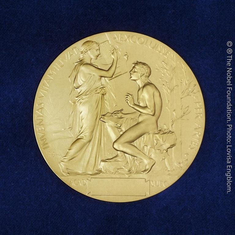 Literatur Nobelpreis Medaille Rückseite (Foto: picture-alliance / dpa, picture-alliance / dpa - Lovisa Engblom)