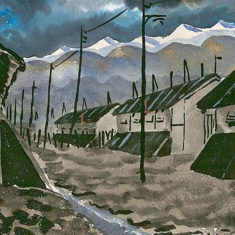 Das Internierungslager Gurs in den Pyrenäen, Aquarell von Harry Choyke-Berkefeld (Foto: Pressestelle, Robert Westheimer -)