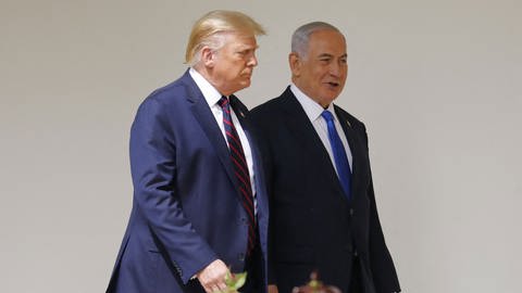 US-Präsident Donald Trump und Israels Ministerpräsident Benjamin Netanyahu (Foto: picture-alliance / Reportdienste, picture alliance / newscom / Foto Yuri Gripas)