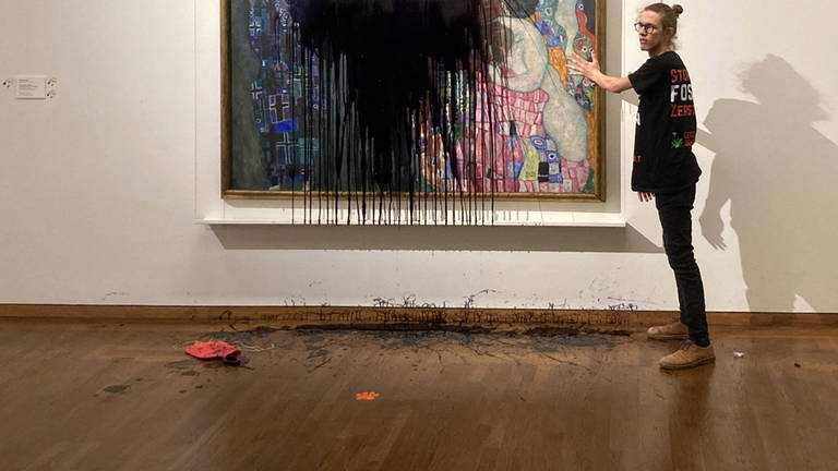 Letzte Generation attackiert Gemälde von Gustav Klimt  (Foto: IMAGO, IMAGO / aal.photo)