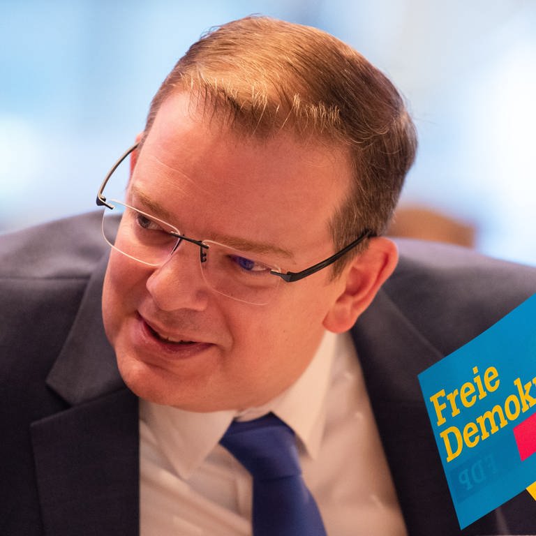 FDP-Politiker Lechte spricht während Landesparteitag (Foto: dpa Bildfunk, picture alliance/dpa | Nicolas Armer)