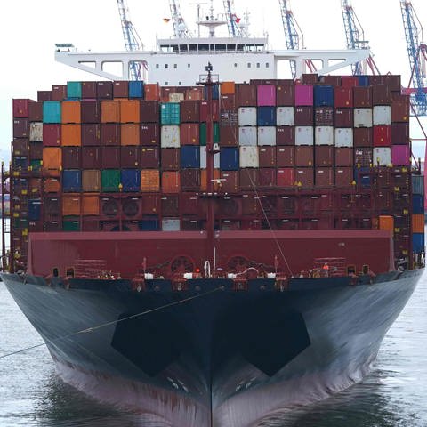 Containerschiff (Foto: dpa Bildfunk, picture alliance/dpa | Marcus Brandt)