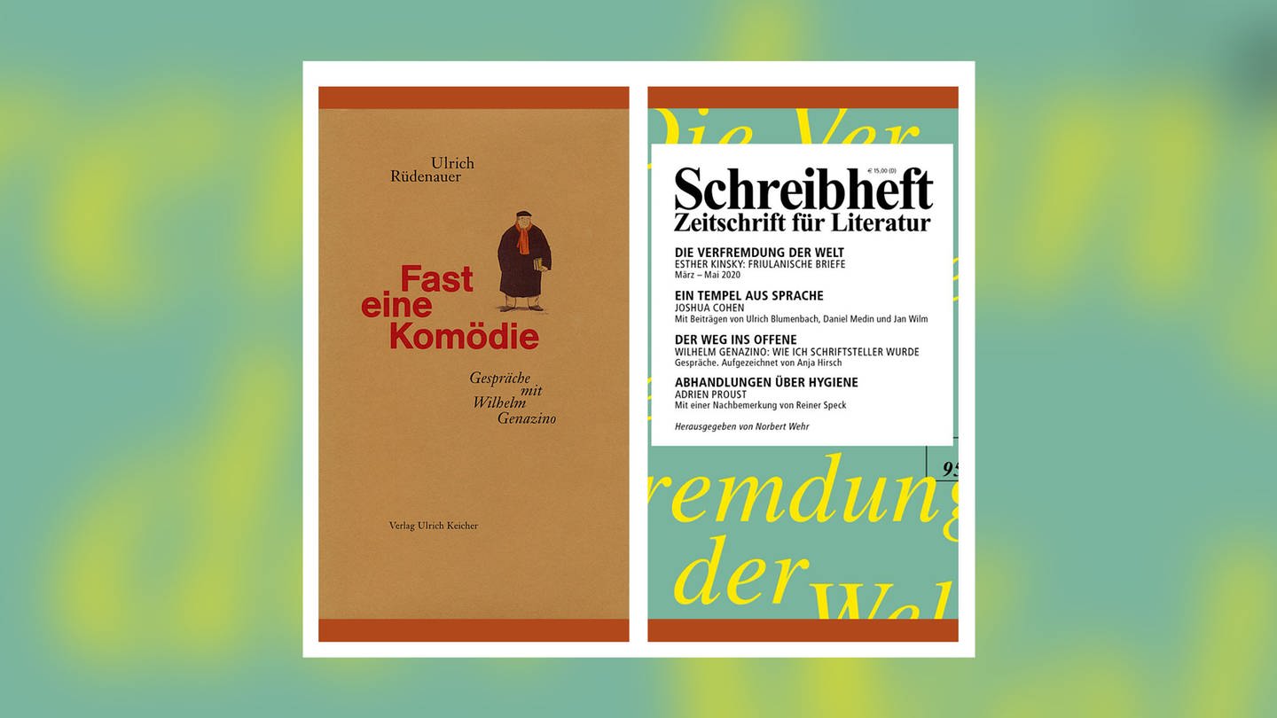 Ulrich Rüdenauer: Fast eine Komödie und Wilhelm Genazino: Der Weg ins Offene (Foto: Pressestelle, Ulrich Keicher Verlag und Rigodon Verlag)