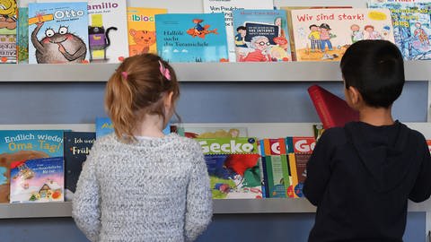Regal mit Kinderbüchern (Foto: picture-alliance / Reportdienste, Carmen Jaspersen)